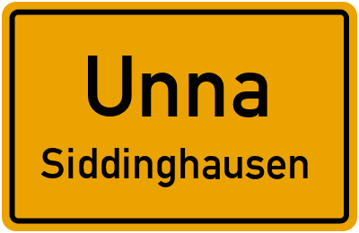 Straßenverzeichnis Unna Siddinghausen