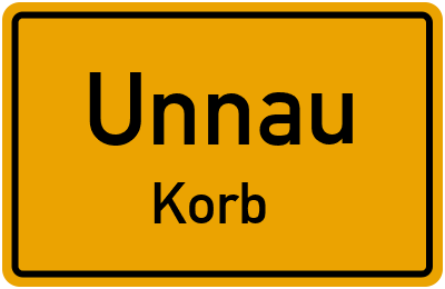 Straßenverzeichnis Unnau Korb