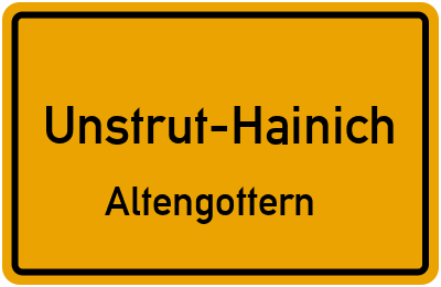 Straßenverzeichnis Unstrut-Hainich Altengottern