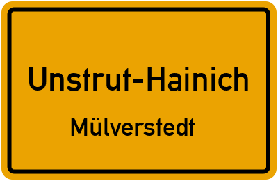 Straßenverzeichnis Unstrut-Hainich Mülverstedt