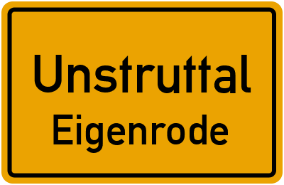 Straßenverzeichnis Unstruttal Eigenrode