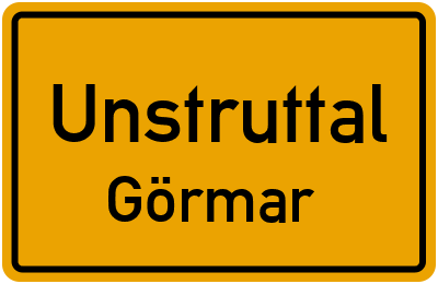Straßenverzeichnis Unstruttal Görmar