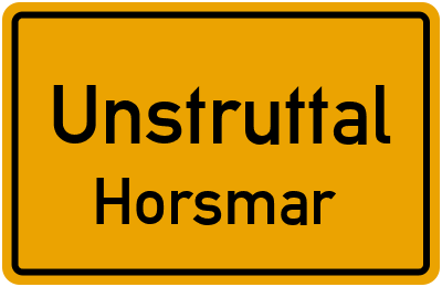 Straßenverzeichnis Unstruttal Horsmar