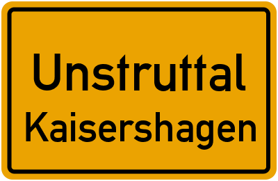 Straßenverzeichnis Unstruttal Kaisershagen