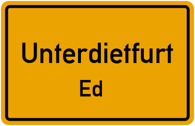 Straßenverzeichnis Unterdietfurt Ed