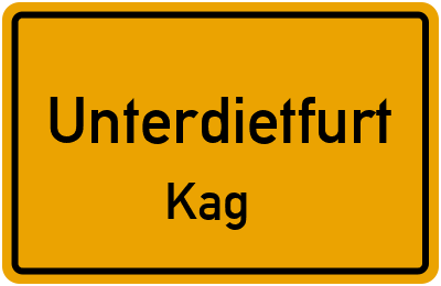 Ortsschild Unterdietfurt Kag
