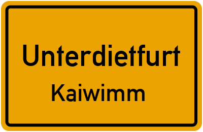 Straßenverzeichnis Unterdietfurt Kaiwimm