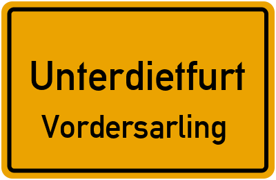 Straßenverzeichnis Unterdietfurt Vordersarling