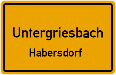 Straßenverzeichnis Untergriesbach Habersdorf