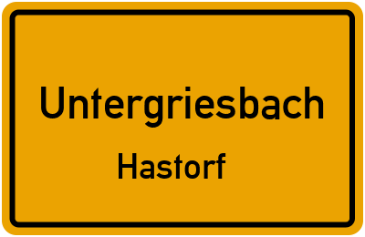 Straßenverzeichnis Untergriesbach Hastorf