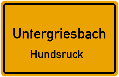 Straßenverzeichnis Untergriesbach Hundsruck