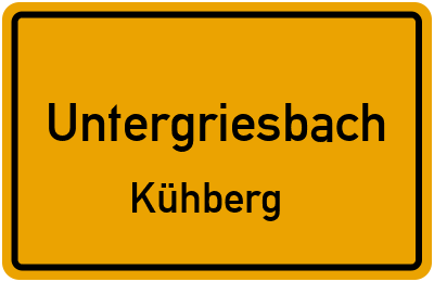 Straßenverzeichnis Untergriesbach Kühberg