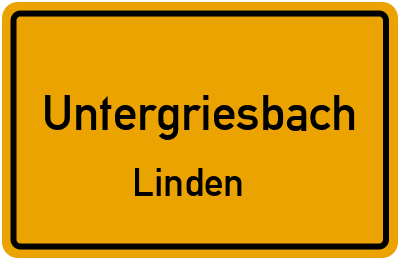 Straßenverzeichnis Untergriesbach Linden