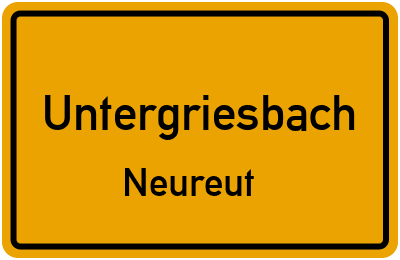 Ortsschild Untergriesbach Neureut