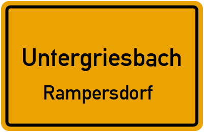 Straßenverzeichnis Untergriesbach Rampersdorf