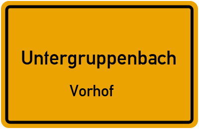 Straßenverzeichnis Untergruppenbach Vorhof