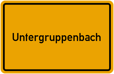 Ortsschild von Gemeinde Untergruppenbach in Baden-Württemberg