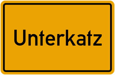 Ortsschild von Gemeinde Unterkatz in Thüringen