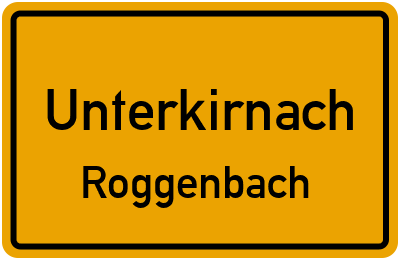 Straßenverzeichnis Unterkirnach Roggenbach