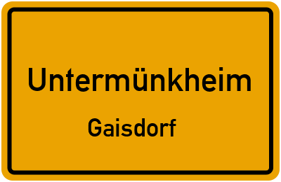 Straßenverzeichnis Untermünkheim Gaisdorf