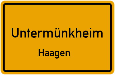 Straßenverzeichnis Untermünkheim Haagen