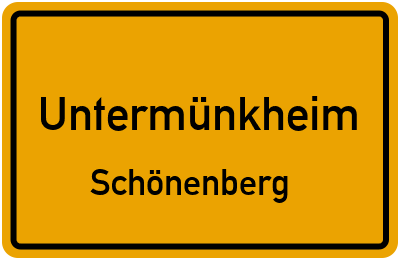 Straßenverzeichnis Untermünkheim Schönenberg