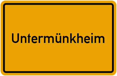Ortsschild von Untermünkheim in Baden-Württemberg