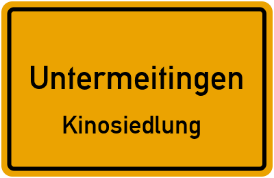 Straßenverzeichnis Untermeitingen Kinosiedlung