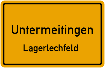 Straßenverzeichnis Untermeitingen Lagerlechfeld