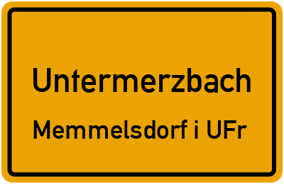Straßenverzeichnis Untermerzbach Memmelsdorf i.UFr.