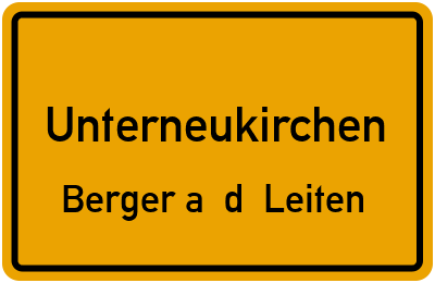 Straßenverzeichnis Unterneukirchen Berger a. d. Leiten