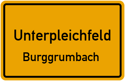 Straßenverzeichnis Unterpleichfeld Burggrumbach