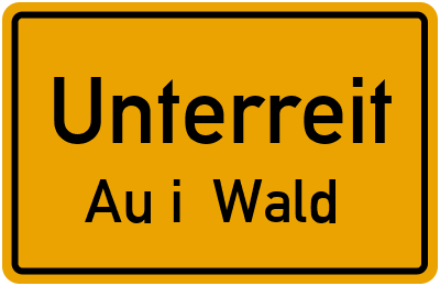 Straßenverzeichnis Unterreit Au i. Wald
