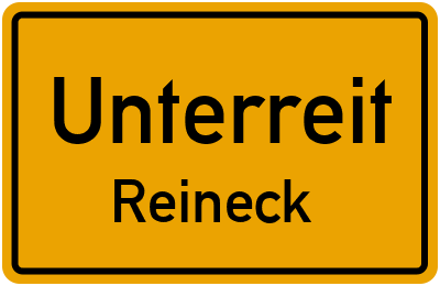 Ortsschild Unterreit Reineck