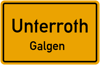 Straßenverzeichnis Unterroth Galgen