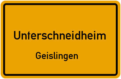 Ortsschild Unterschneidheim Geislingen