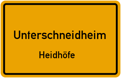 Straßenverzeichnis Unterschneidheim Heidhöfe