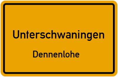 Straßenverzeichnis Unterschwaningen Dennenlohe