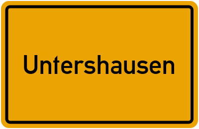 Ortsschild von Untershausen in Rheinland-Pfalz