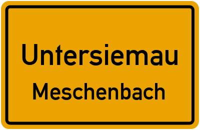 Ortsschild Untersiemau Meschenbach