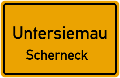 Ortsschild Untersiemau Scherneck