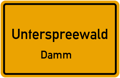Straßenverzeichnis Unterspreewald Damm