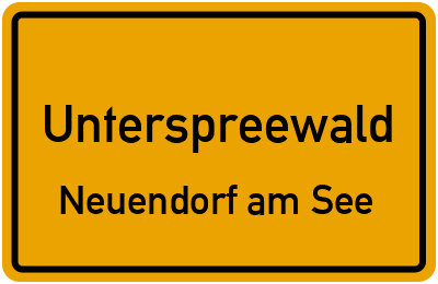 Straßenverzeichnis Unterspreewald Neuendorf am See