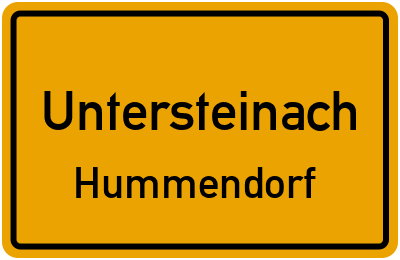 Ortsschild Untersteinach Hummendorf