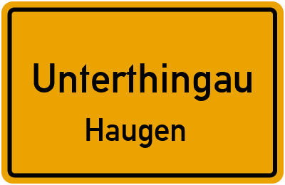 Straßenverzeichnis Unterthingau Haugen