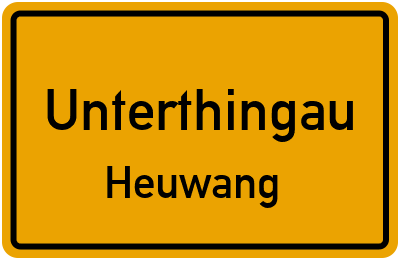 Straßenverzeichnis Unterthingau Heuwang