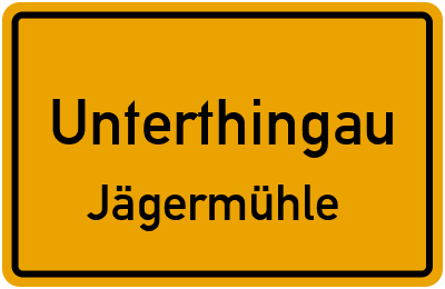 Straßenverzeichnis Unterthingau Jägermühle