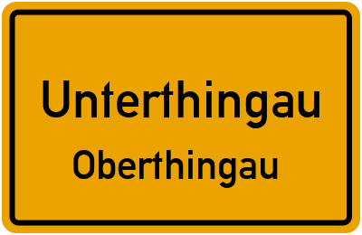 Straßenverzeichnis Unterthingau Oberthingau