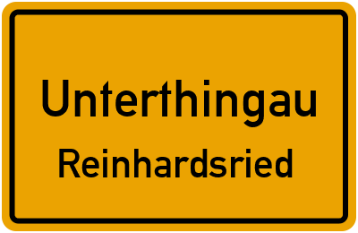 Straßenverzeichnis Unterthingau Reinhardsried