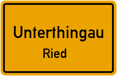 Straßenverzeichnis Unterthingau Ried